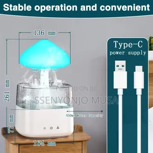 Rainy Night Humidifier Diffuser | Soothing Rain Sounds, 7-