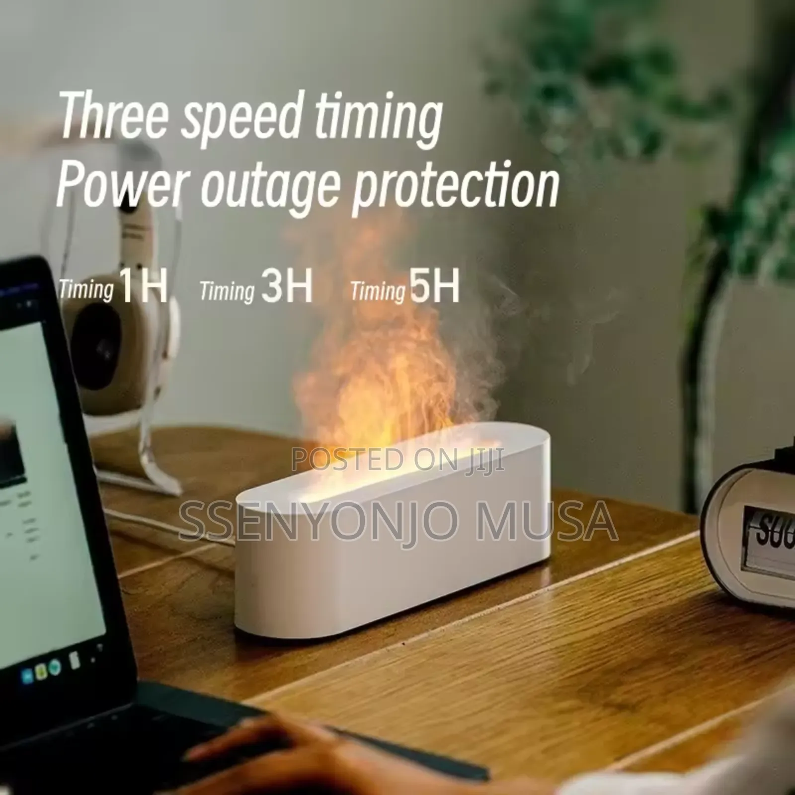 Flame Aroma Diffuser | 7-Color LED Ultrasonic Humidifier-