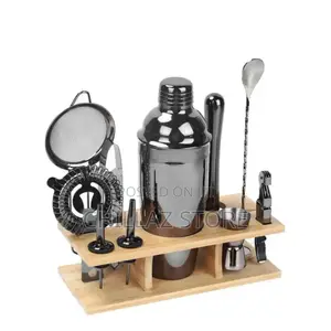 12 PCS Wooden Cocktail Set.