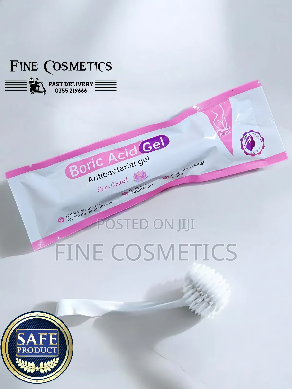 3-Sackets BORIC ACID GEL, Antibacterial Vagina Odour Control