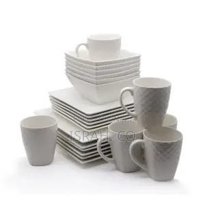Other 24 Piece Square Dinner Set - White.