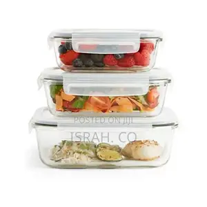 Microwave Oven Safe Glass Bowls Fridge Containers -White.