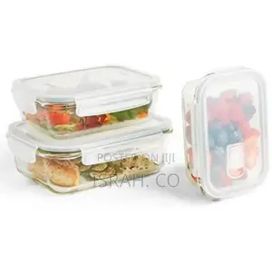 Microwave Oven Safe Glass Bowls Fridge Containers -White.