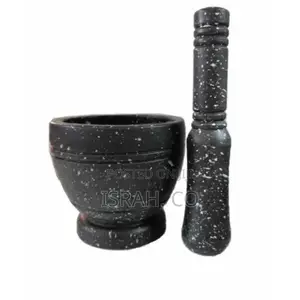 Spice Grinding Granite Mortar and Pestle-Black