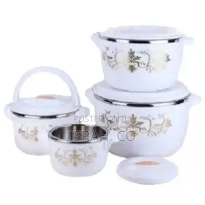 4pcs Floweredinsulated Hot Pot Dishes Food Warmer Casseroles