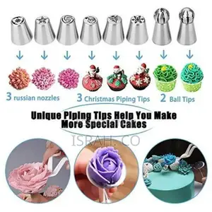 288 Pieces of Cake Baking,Decorating Kit Set, Blue.