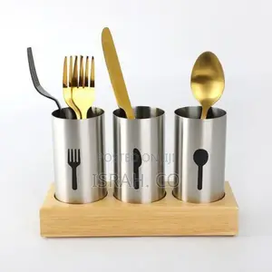 Kitchen Cutlery Holder Silver