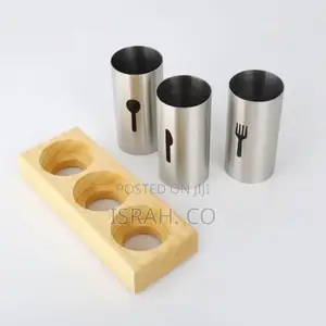 Kitchen Cutlery Holder Silver