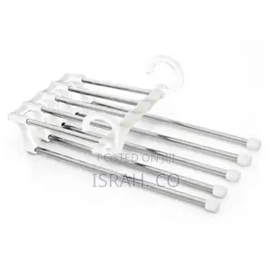 5 In1 Multi-Functional Trousers/Pants Hanger Rack-White.