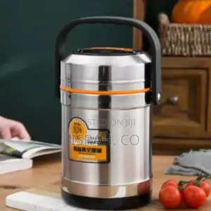 Steel Food Flask,Lunch Box 2.6 Litres Container - Silver
