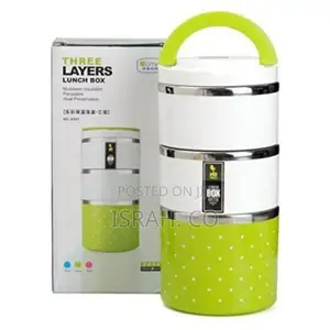 3 Layer Steel Food Insulated Lunch Box Container Tiffin-