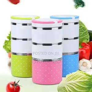 3 Layer Steel Food Insulated Lunch Box Container Tiffin-