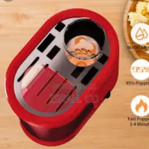Hot Air Electric Popcorn Maker Machine - Red.