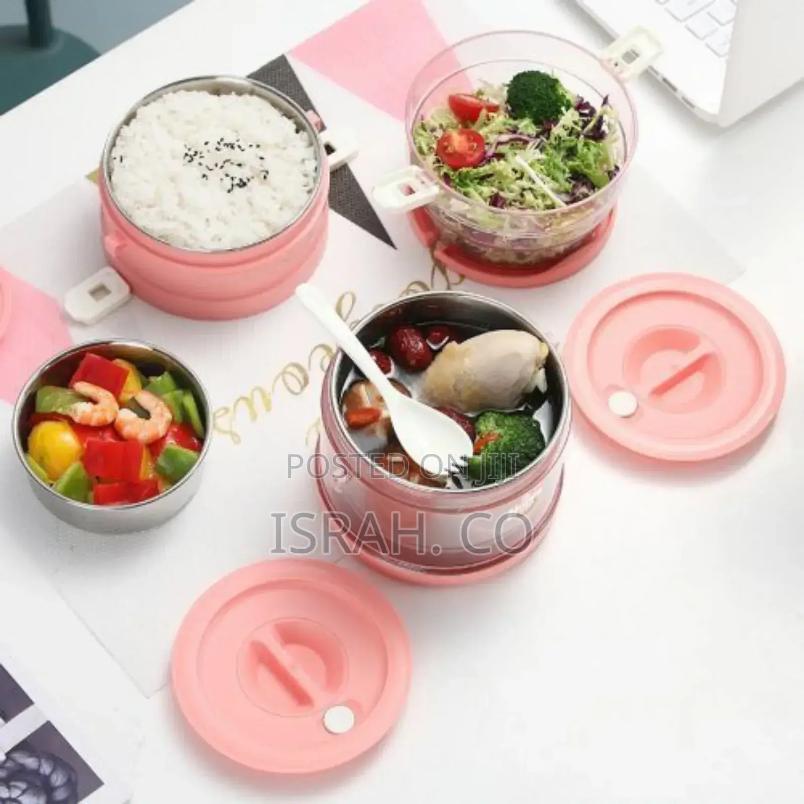 2.1L Food Lunch Box Container Flask With Spoon and Fork