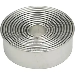 11 Pieces Metal Cookie Cutter Set, Round Stainless Steel