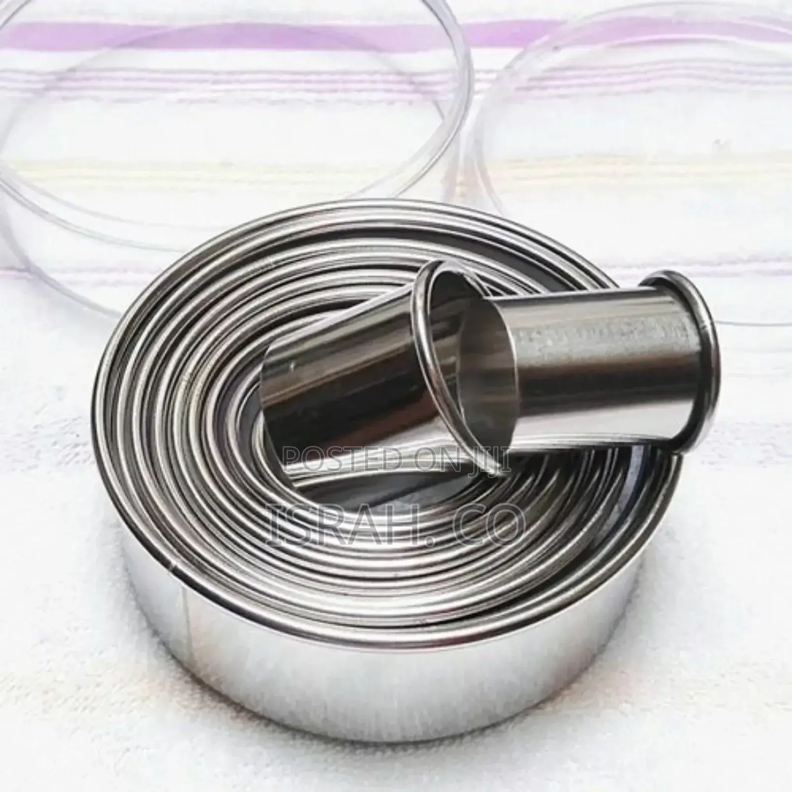 11 Pieces Metal Cookie Cutter Set, Round Stainless Steel