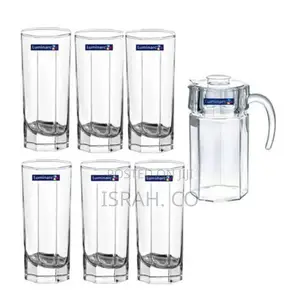 Luminarc Octim 1 Jug and 6 Glasses Juice /Water Set-Colorles
