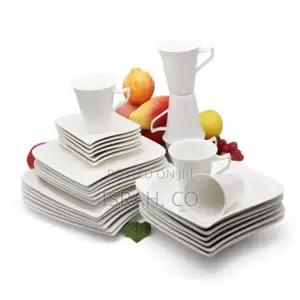 Other 30 PCS of Square Plates, Bowls, Cups Dinner Set,