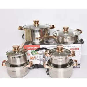 12 Piece of Steel Pots and Frying Pan Saucepans Cookwaret