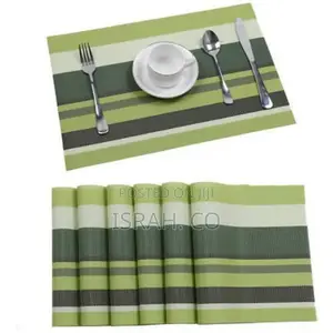 Green Table Mats 6 Pieces
