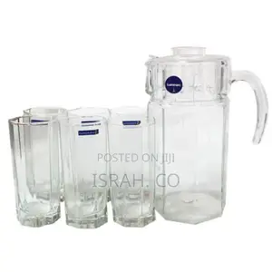 Luminarc6 Pieces of Juice Glasses Cups and 1 Jar Water Set -