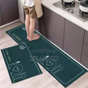 Green Small and Big Kitchen Rugs