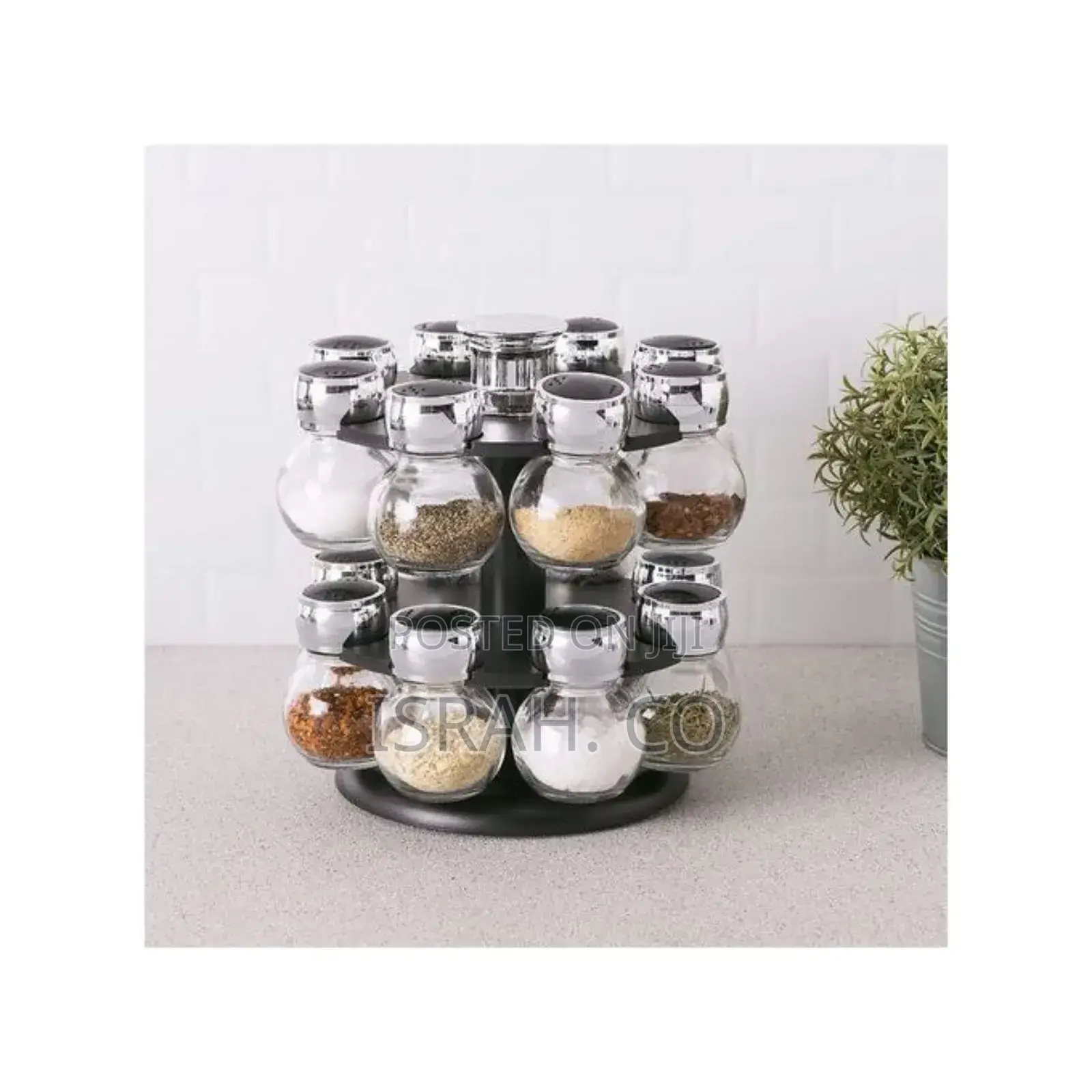 16pc Revolving Jar Kitchen Herbs Spice Rack