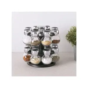 16pc Revolving Jar Kitchen Herbs Spice Rack