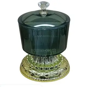Plastic Sugar Bowl Dish Candy Pot Decor- Green .