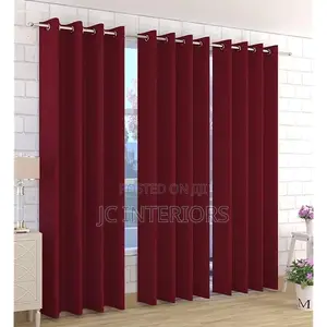 Three Pieces Plain Curtain Set