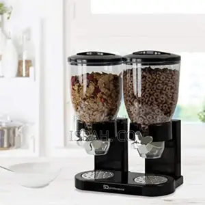 Double Kitchen Food Cereal Dispenser Storage, Organizer