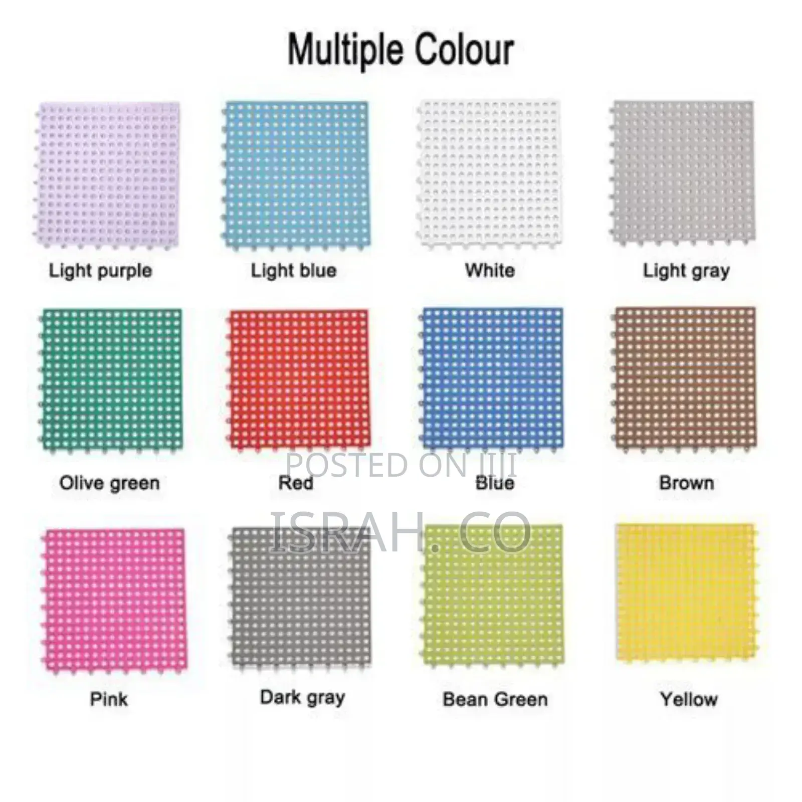 4pcs Interlocking Non Slip Bathroom Floor Tiles Rubber Mat