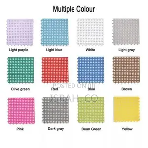 4pcs Interlocking Non Slip Bathroom Floor Tiles Rubber Mat