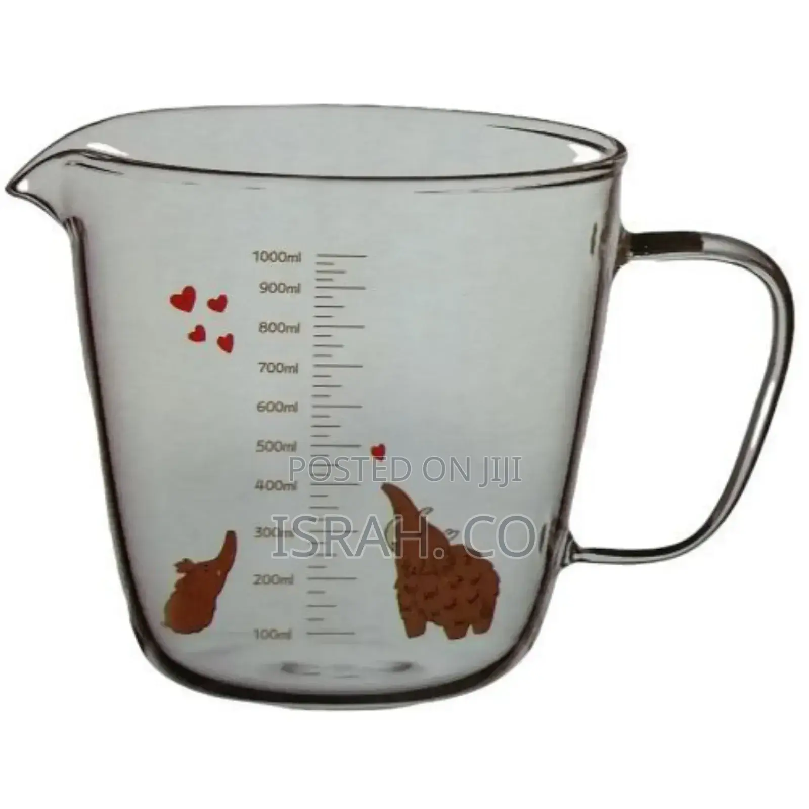 1000ml Heatproof Glass Beaker Measuring Cup With Handle-