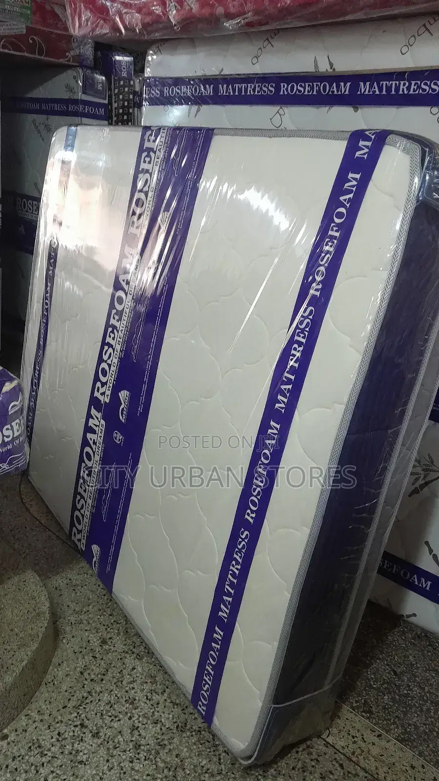 Double Bed 6x10 Inches Rosefoam Spring Mattresses
