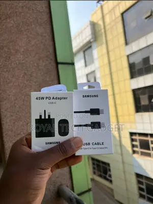 Samsung Type C 45 Watts Adapter and Powercable(Full Charger)