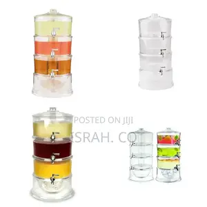3-Tier Water, Juice Drink Dispenser With Ice Chamber