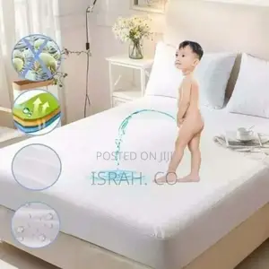 Waterproof Mattress Protector Full-Fitted Cover-White,