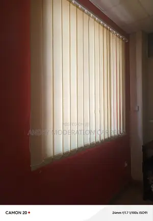 Cream Vertical Blind Curtains