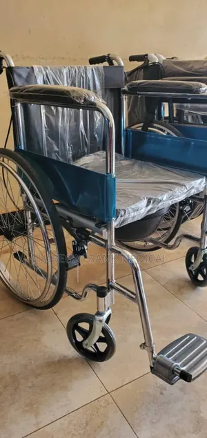 Heavy Duty Stainless Wheel Chair With Potty Without Backrest