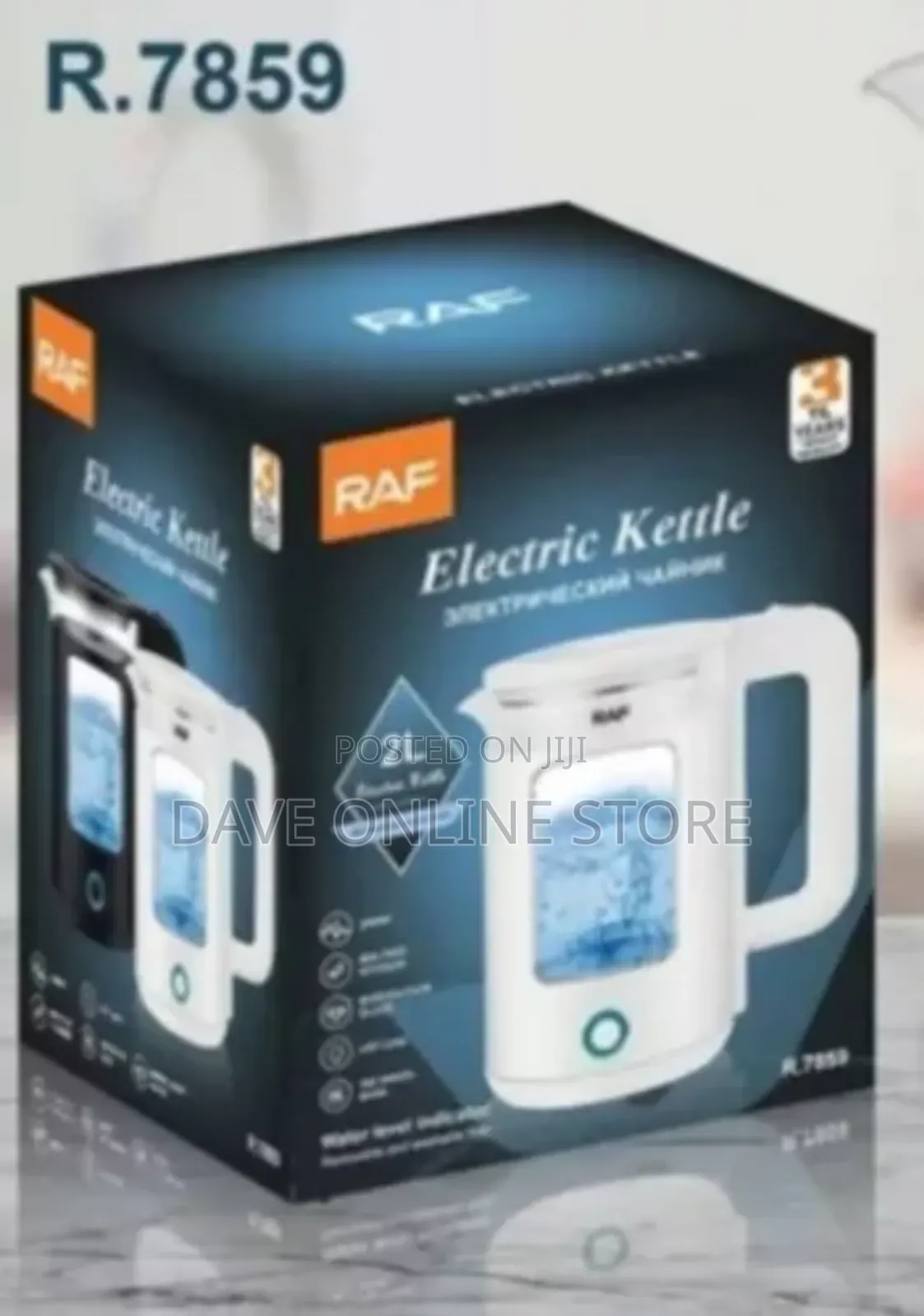 Raf-7859 White 2 Liter Glass Electric Kettle