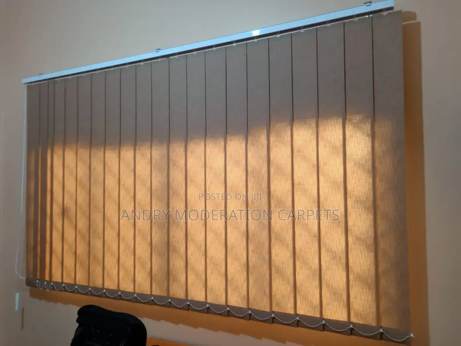 Brown Office Blind Curtains