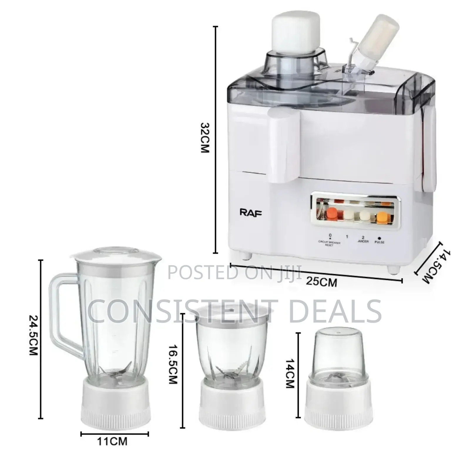 RAF Juicer Extractor 4in1 Food Processor