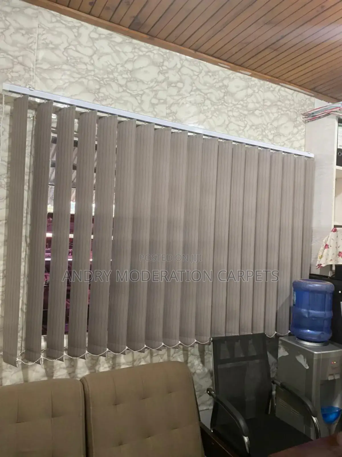 Light Grey Vertical Blind Curtains