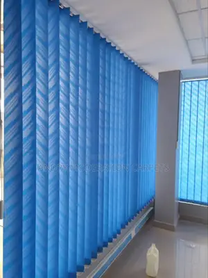 Dark Blue Office Blind Curtains