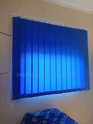 Dark Blue Office Blind Curtains
