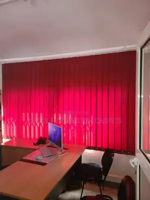 Maroon Office Blind Curtains