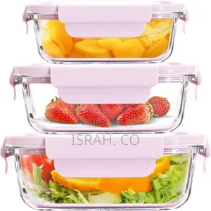3 Piece Food Safe Microwave Oven Safe Glass Bowls