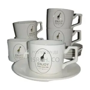 Restaurants and Office 6 Piece Tea Coffee Cups and 6 Saucers