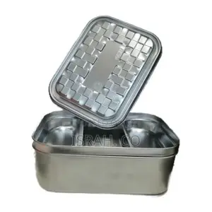 Stainless Steel Rectangle Lunch Box With Buckle Leak-Prof